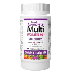 Most Complete Women’s 50+ Multi – Webber Naturals – 90 Vegetarian Capsules