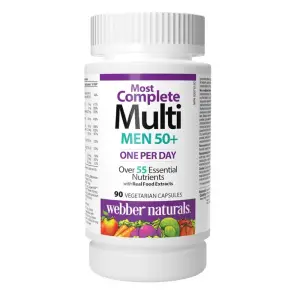 Most Complete Multi for Men 50+ – Webber Naturals – 90 Vegetarian Capsules