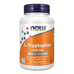 L-Tryptophan 500mg – NOW Foods – 90 Veg Capsules