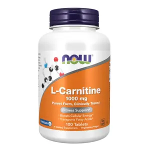 L-Carnitine 1000 mg – NOW Foods – 100 Tablets